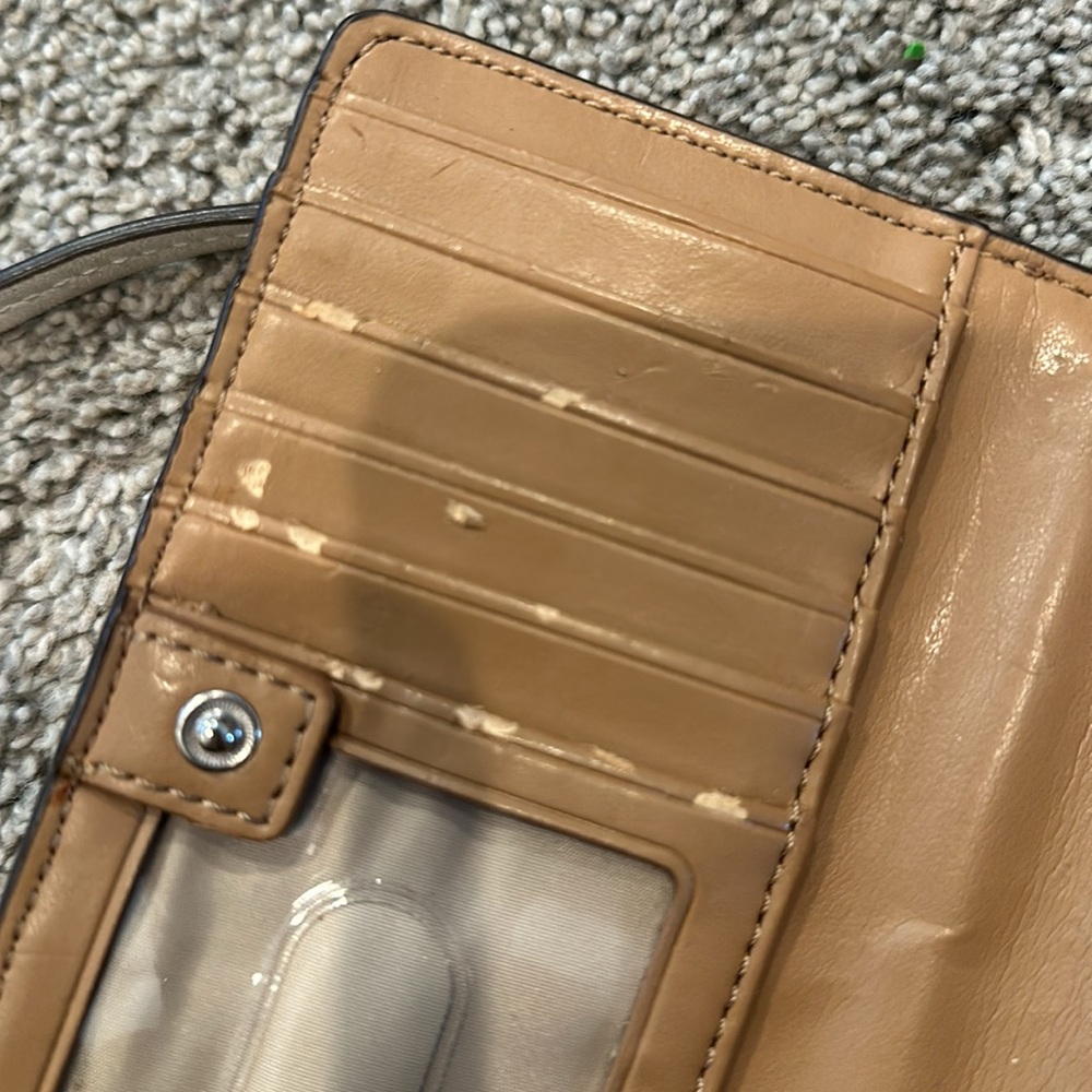 Coach Two-Tone Leather Crossbody Bag - Orange and Tan - Picture 6 of 10